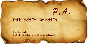 Pödör Arnót névjegykártya